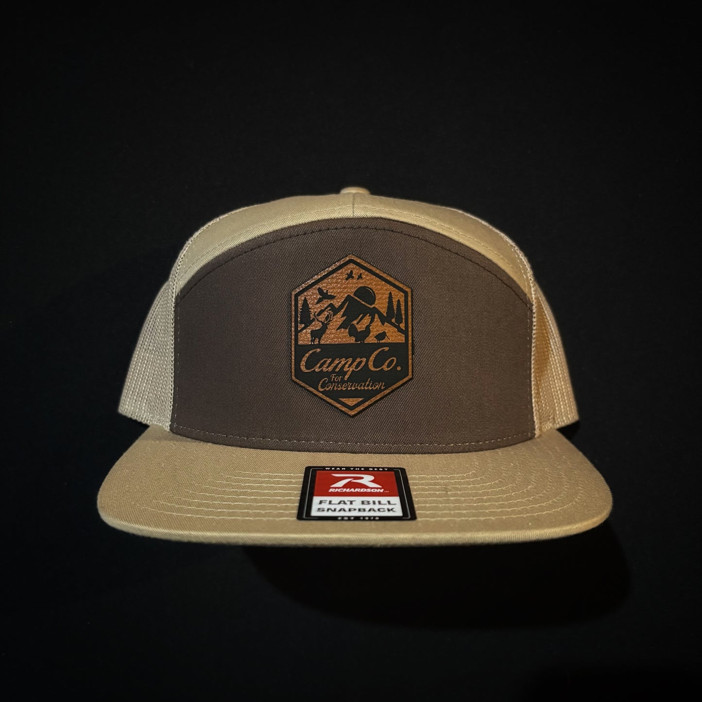 7 Panel Khaki/Brown Hat