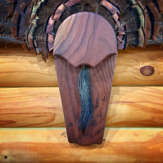 Walnut Turkey Fan Plaque